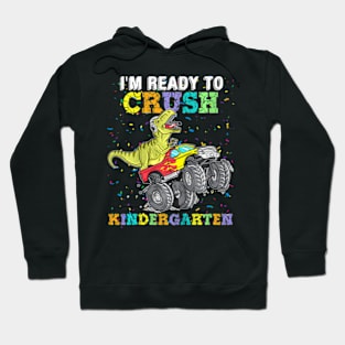 Kids   To Crush Kergarten  Truck Dinosaur Hoodie